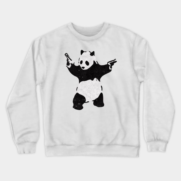 BANKSY Armed Panda with Guns Crewneck Sweatshirt by inkstyl